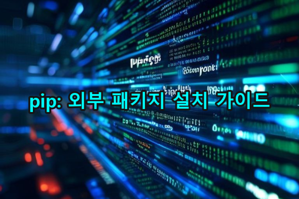 6-4 pip로 외부 패키지 설치하고 사용하기