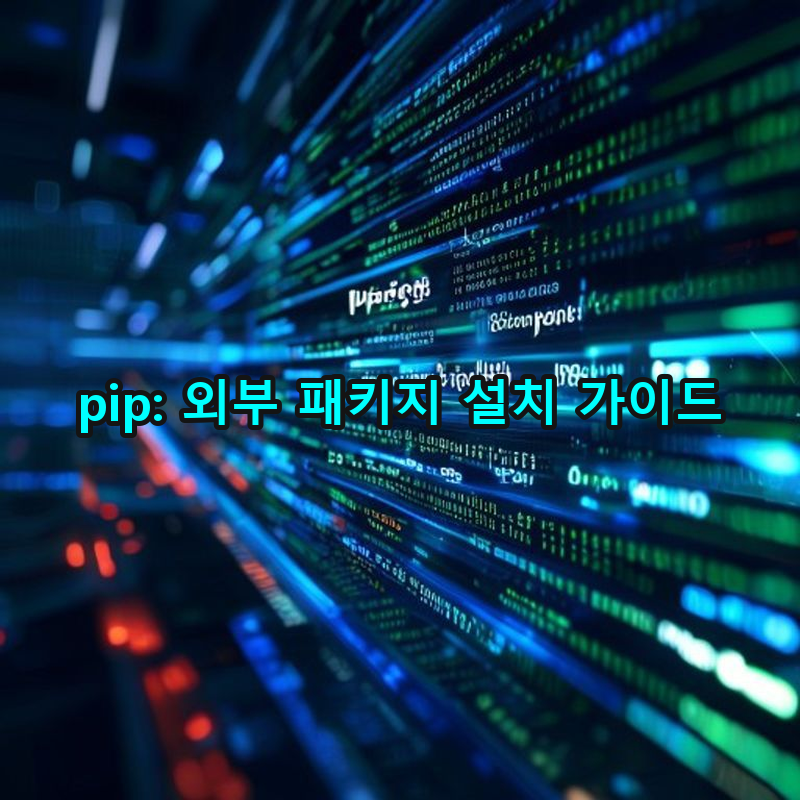 6-4 pip로 외부 패키지 설치하고 사용하기